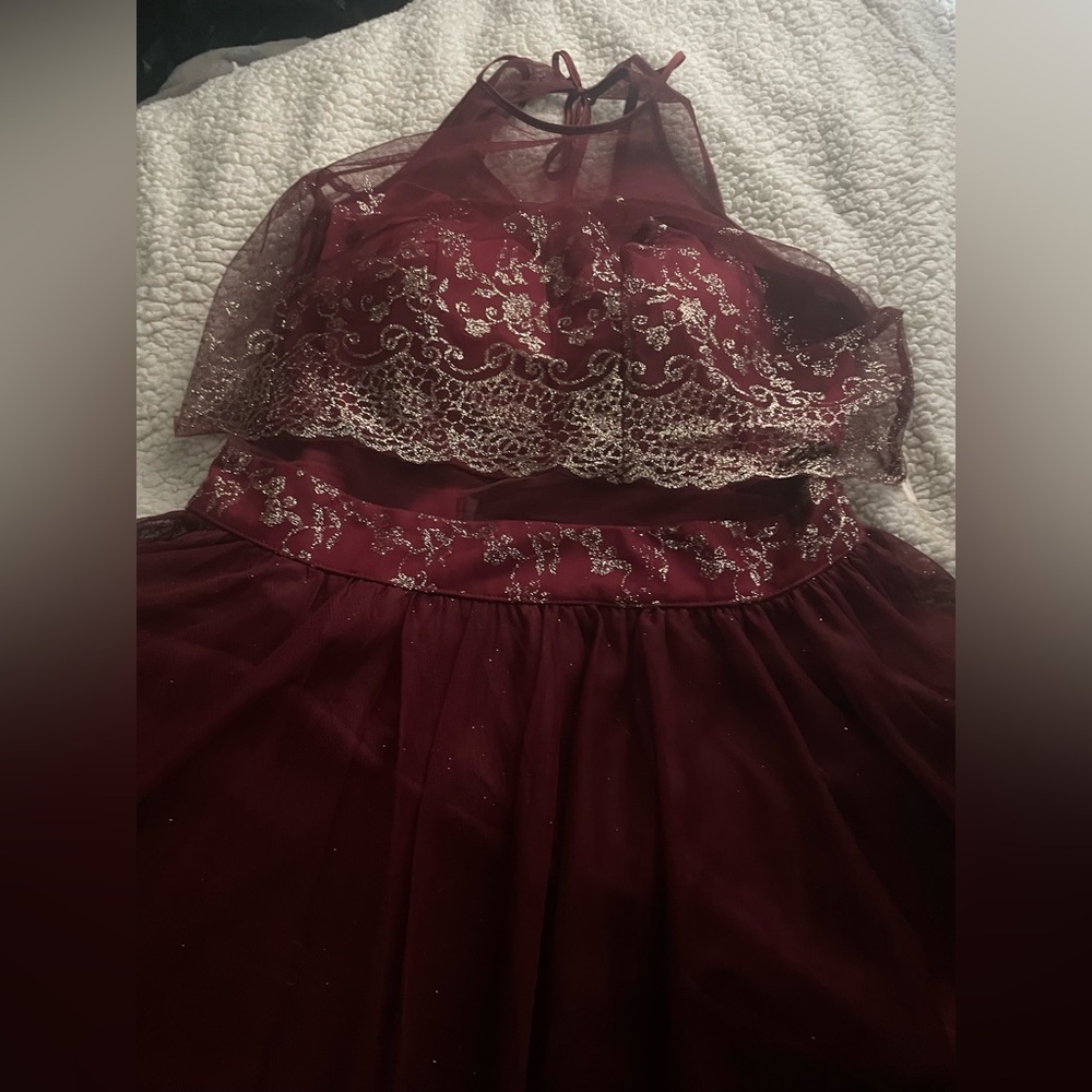 Maroon and Gold Dress, Juniors 14/15 from Macy’s